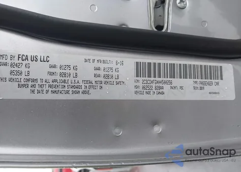 2017 Dodge Charger Se Awd из США, поврежденный, VIN 2C3CDXFGXHH500256